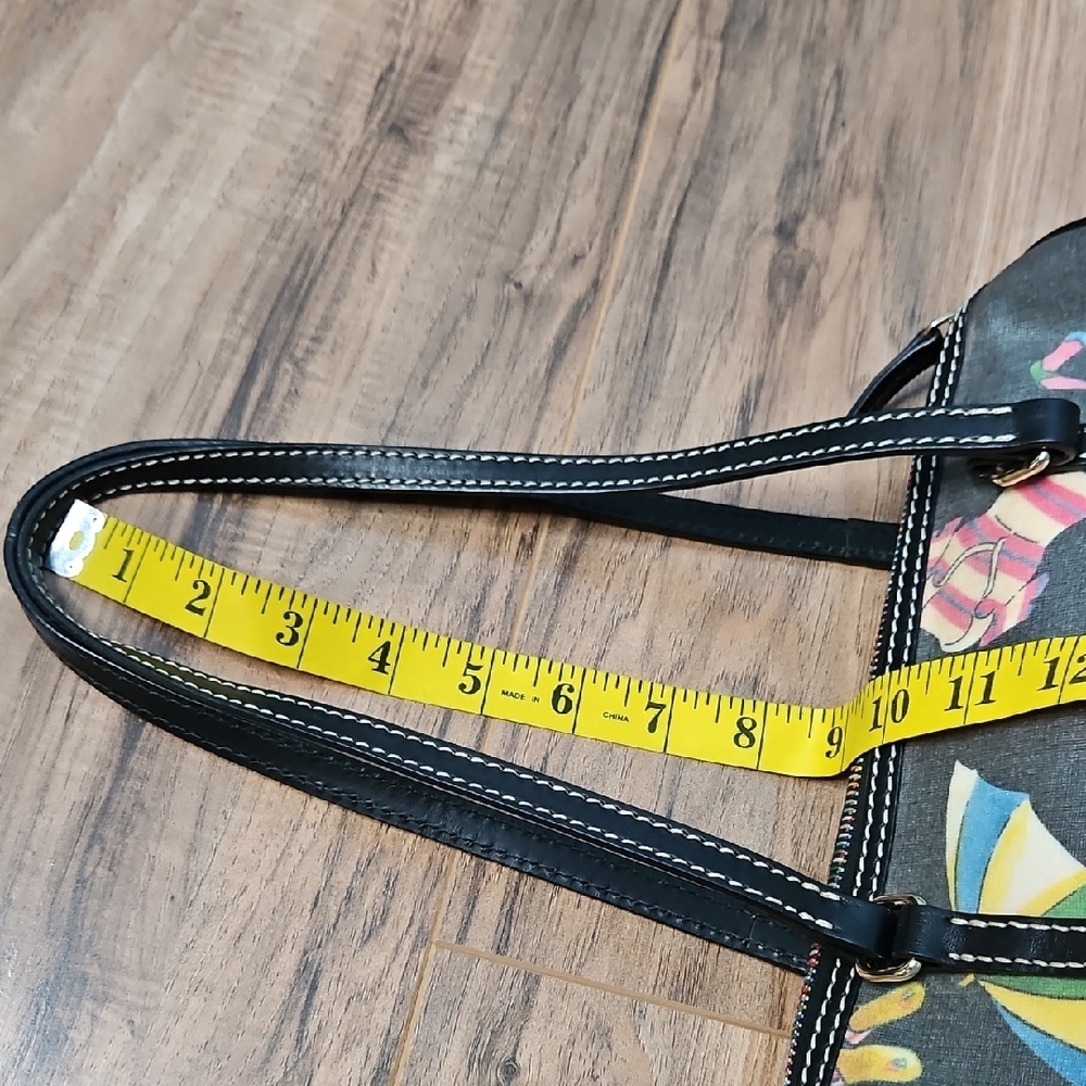 Dooney & Bourke Black Multicolor Summer Style Shoulder Bag - Picture 15 of 15